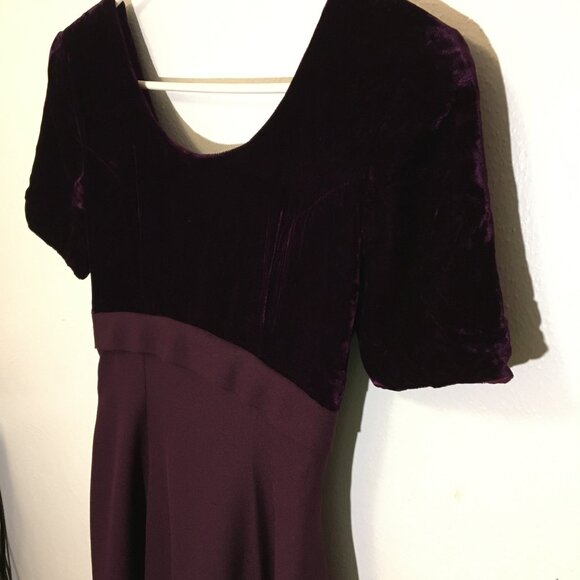 Vintage Fancy Maxi Dress Bridgerton Formal Empire Waist Ball Gala Holiday (BT) - Picture 14 of 14